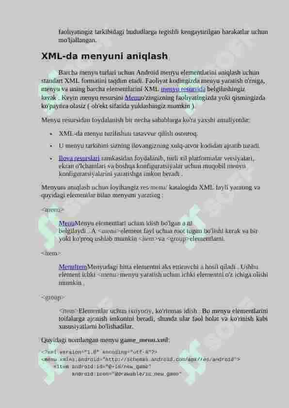 Android Studio muhitida menyular va dialoglar bilan ishlash 2
