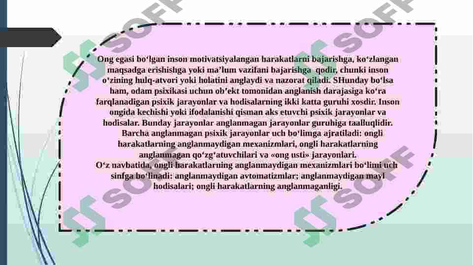 Anglanmagan psixik jarayon. 2