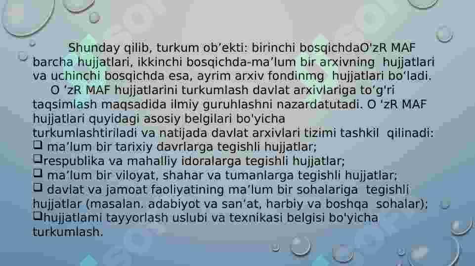 О‘zbekiston Respublikasi tarixini yozishda arxiv hujjatlarining о‘rni 3