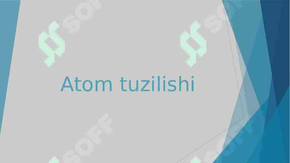 Atom tuzilishi