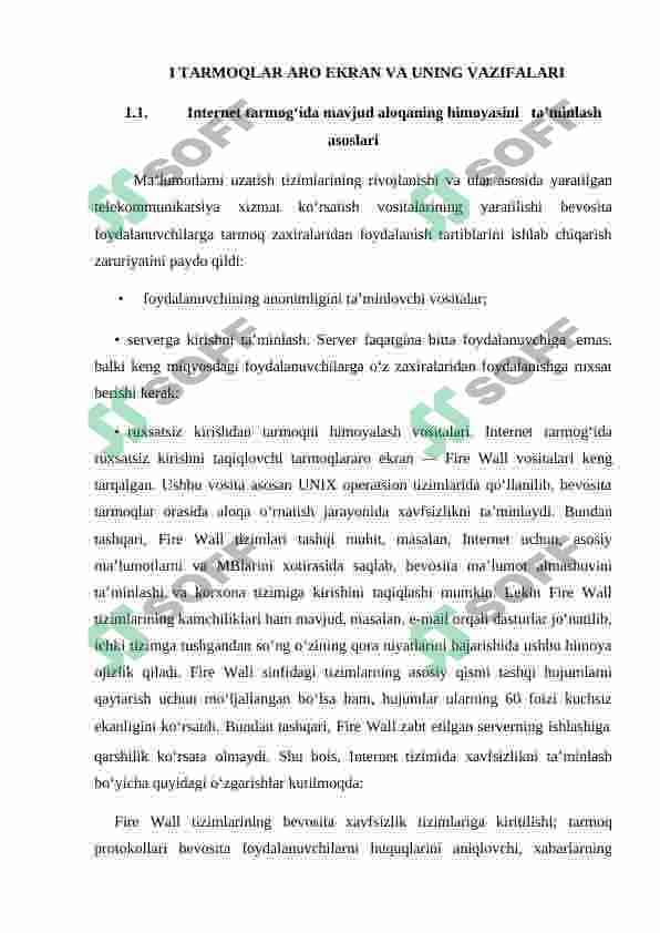 Tarmoqlar aro ekran va uning vazifalari 5
