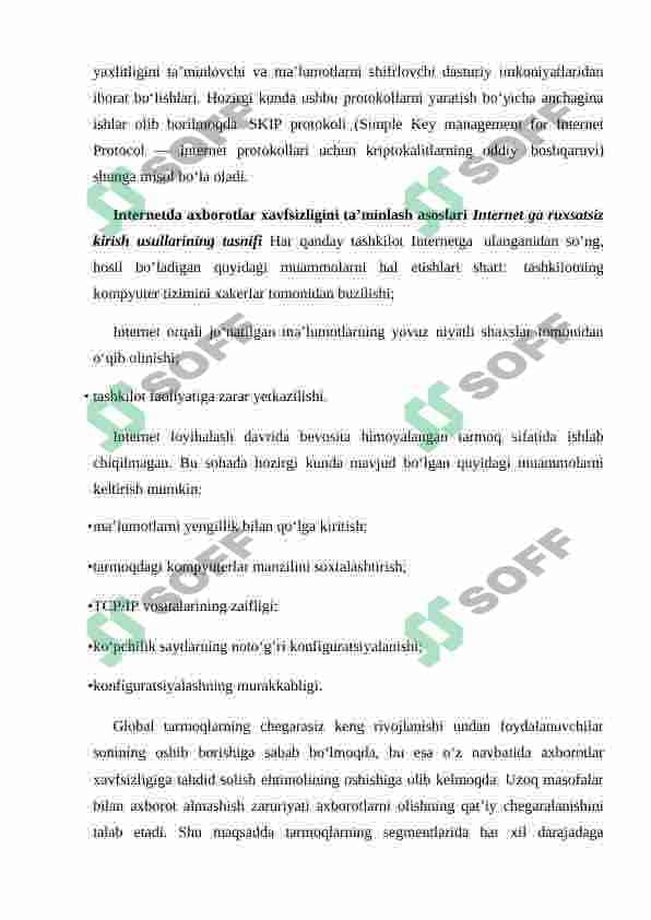 Tarmoqlar aro ekran va uning vazifalari 6