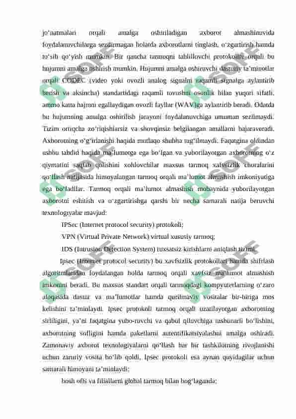 Tarmoqlar aro ekran va uning vazifalari 8