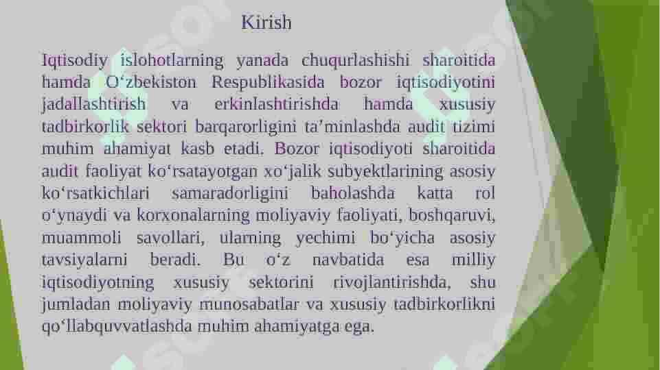 AUDITGA KIRISH 2