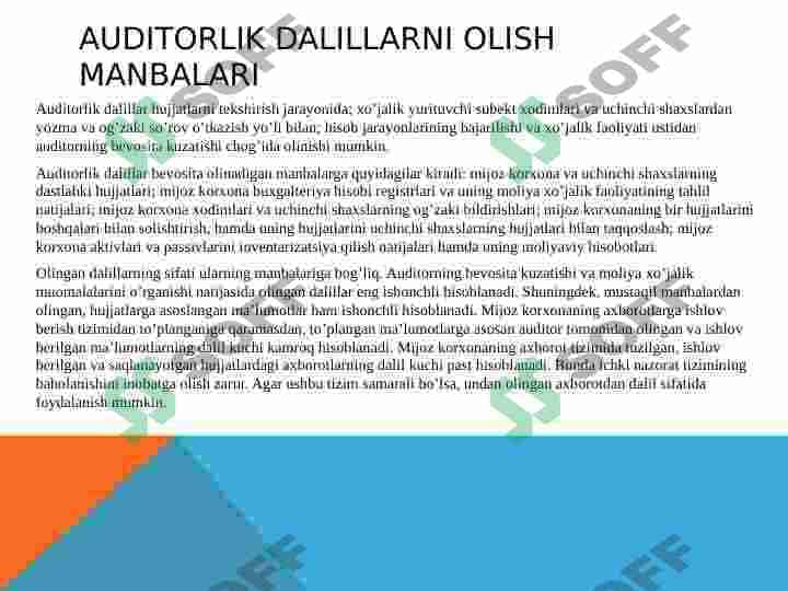Auditorlik dalillari 6