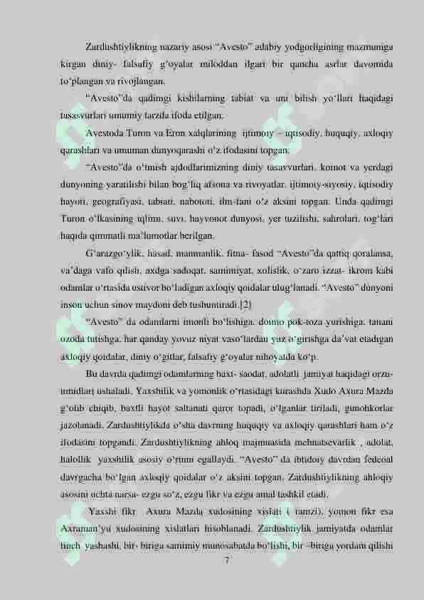 “Avesto”dagi ta’limiy-axloqiy qarashlarning pedagogik mohiyati 7
