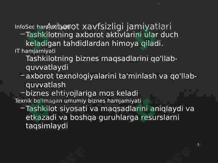 Axborot tizimlari 5