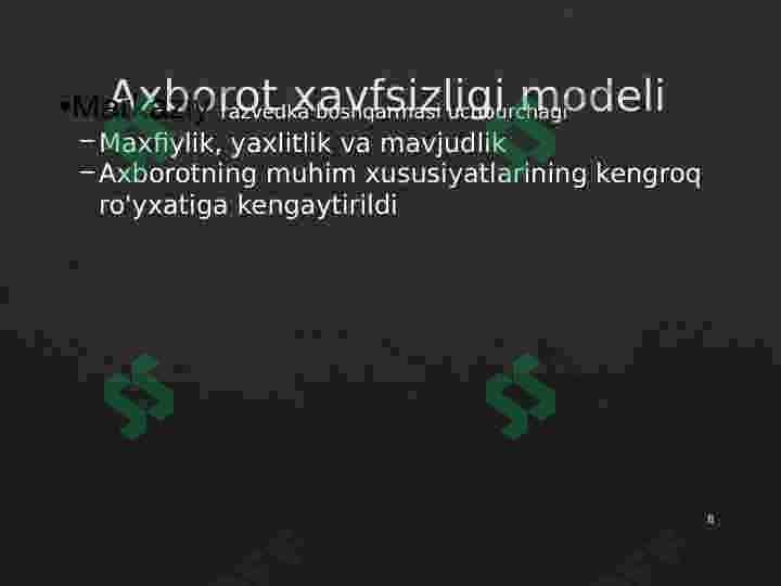 Axborot tizimlari 8