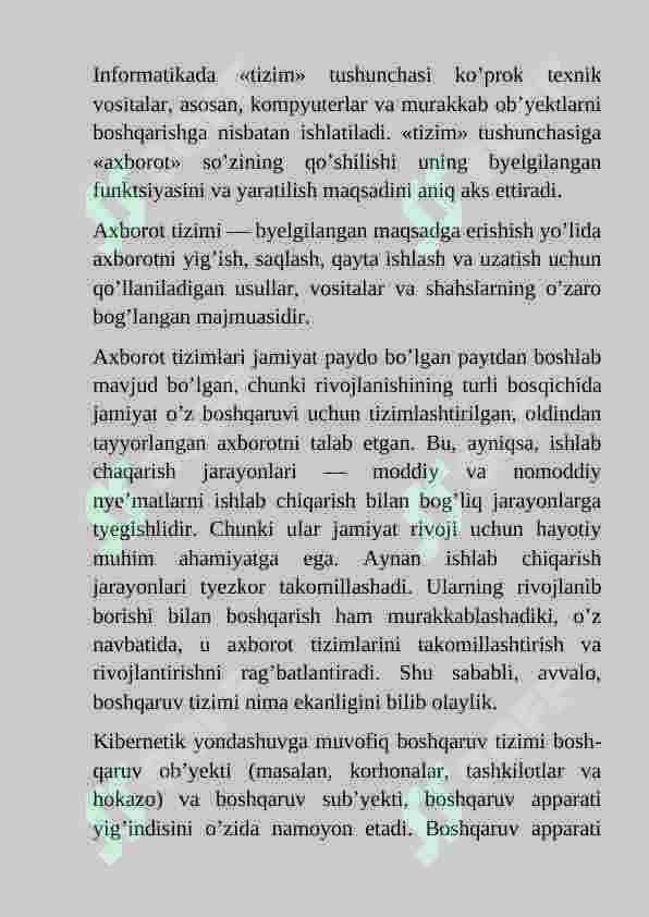 Axborot tizimlari 4