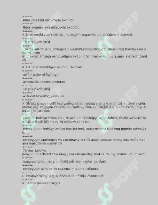Axborot tizimlari 4