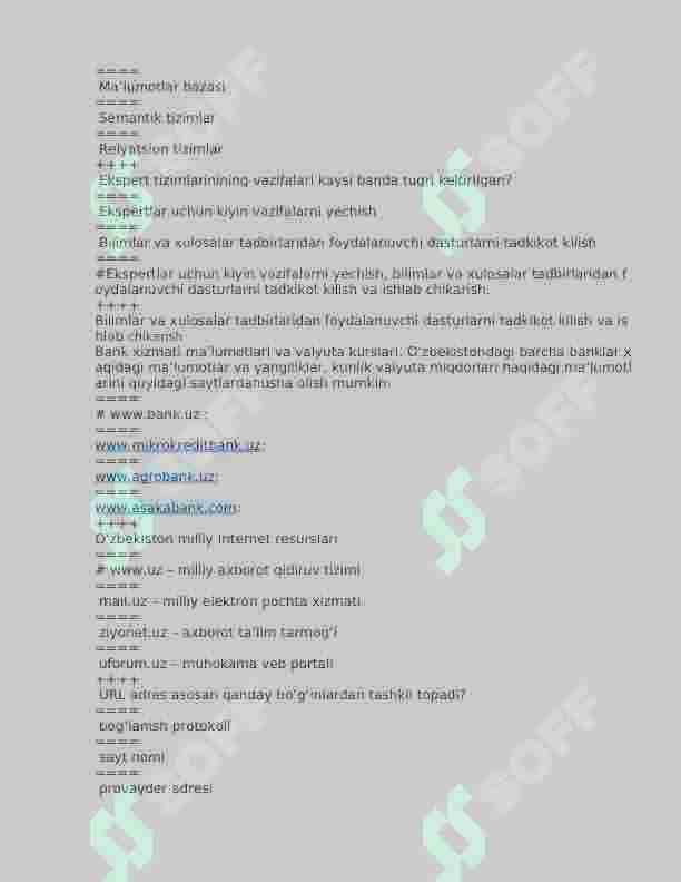 Axborot tizimlari 7