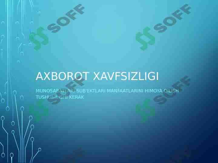 Axborot xavfsizligi