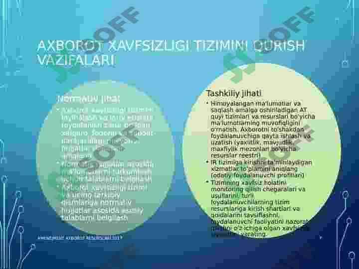 Axborot xavfsizligi 7