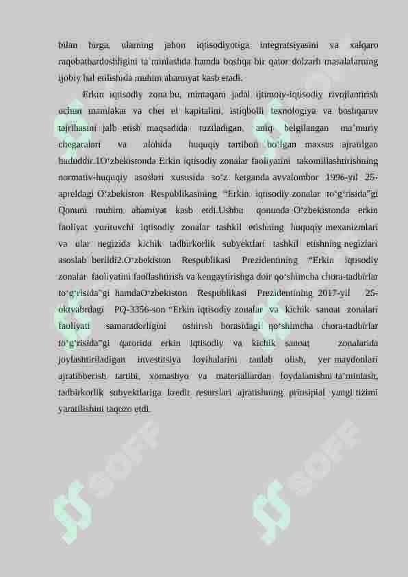 Erkin iqtisodiy iqtisodiy zonalar va kichik sanoat zonalarida ishlab chiqarishni tashkil etish istiqbollari 4