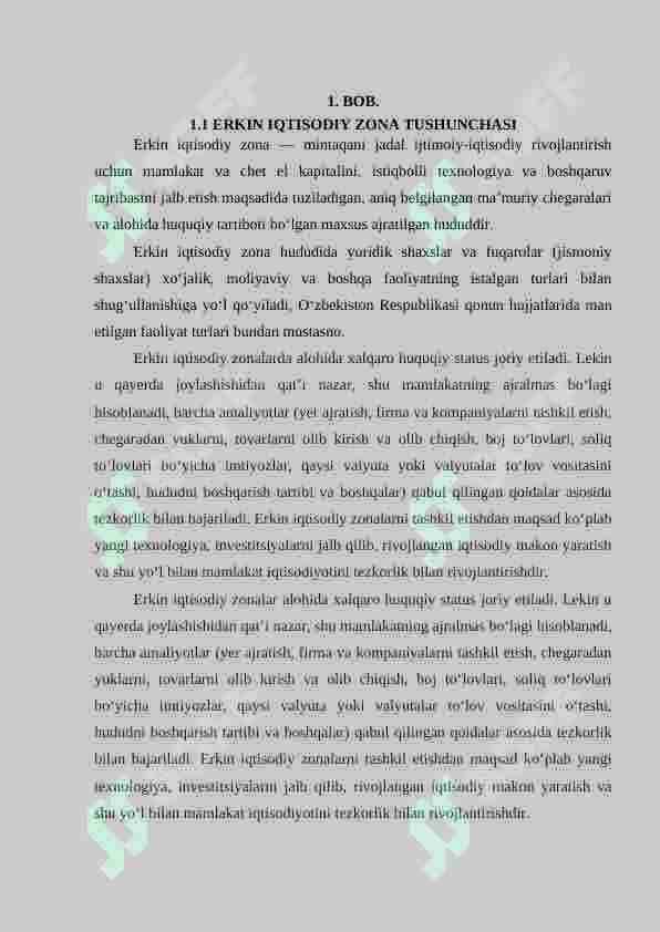 Erkin iqtisodiy iqtisodiy zonalar va kichik sanoat zonalarida ishlab chiqarishni tashkil etish istiqbollari 5