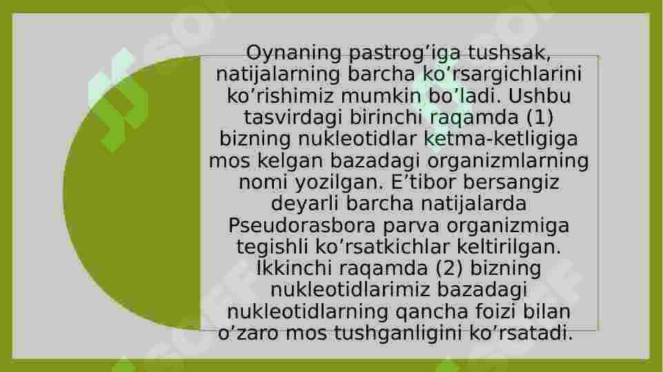 Primer BLAST da ishlash ketma ketligi 7