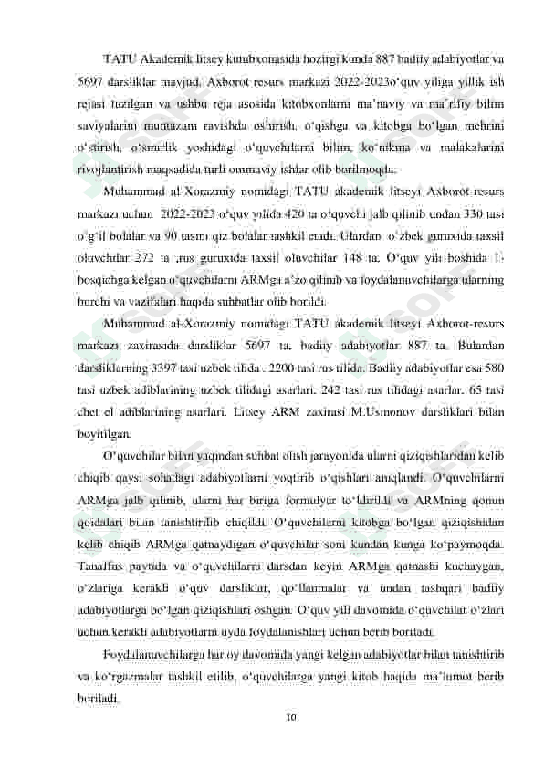 TATU akademik litseyining elektron kutubxonasini yaratish 5