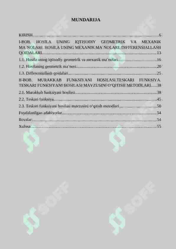 Hosila uning iqtisodiy geometrik va mexanik ma`nolari. Differensiallash qoidalari. Murakkab funksiyaning hosilasi. Teskari funksiyani hosilasi mavzusini o‘qitish metodlari 5