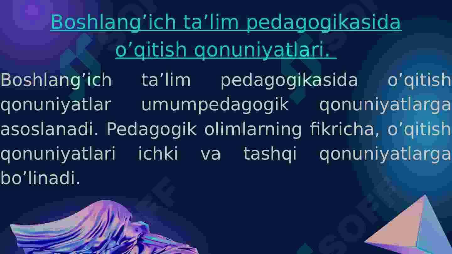 Boshlangʻich taʼlim pedagogikasining umumiy asoslari 3