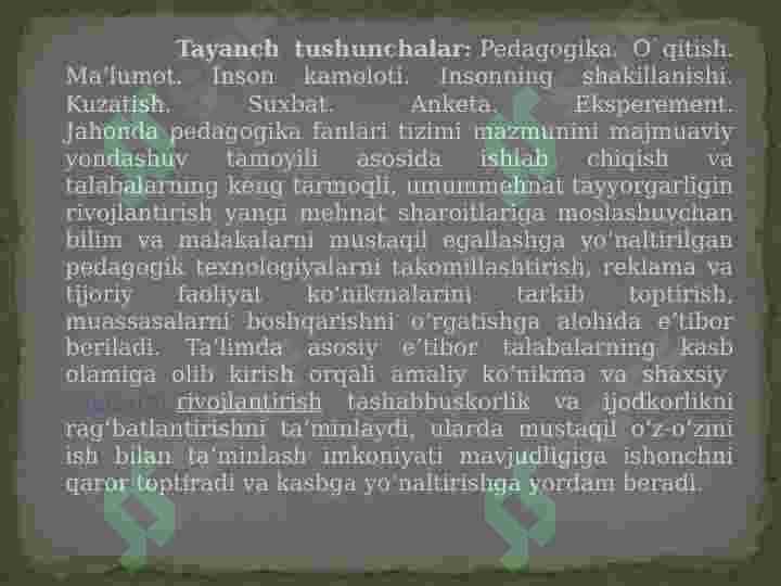 Boshlangʻich taʼlim pedagogikasining umumiy asoslari 3
