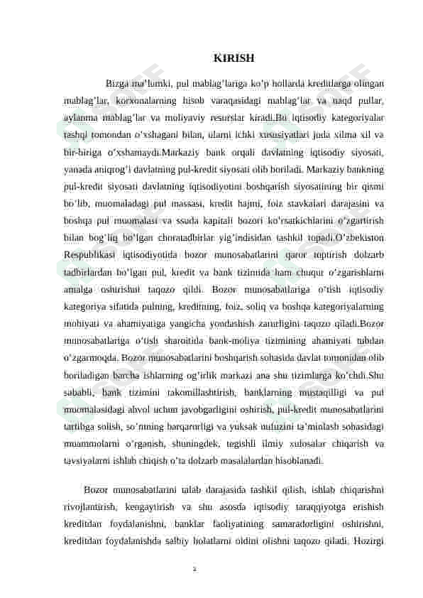 Banklar, ularning turlari va kredit tizimidagi roli 3