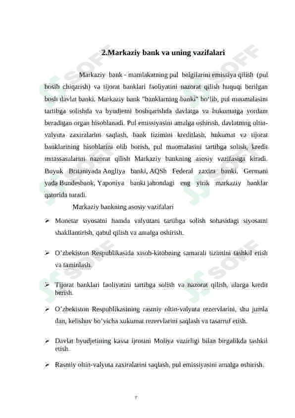 Banklar, ularning turlari va kredit tizimidagi roli 8