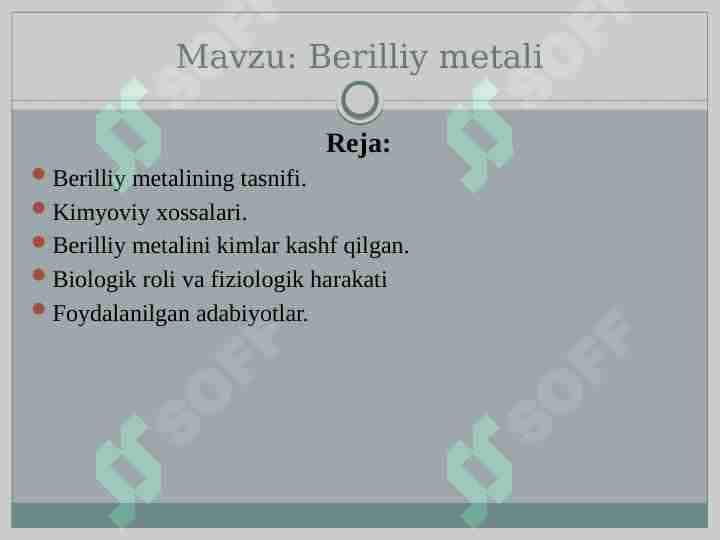 Berilliy metali