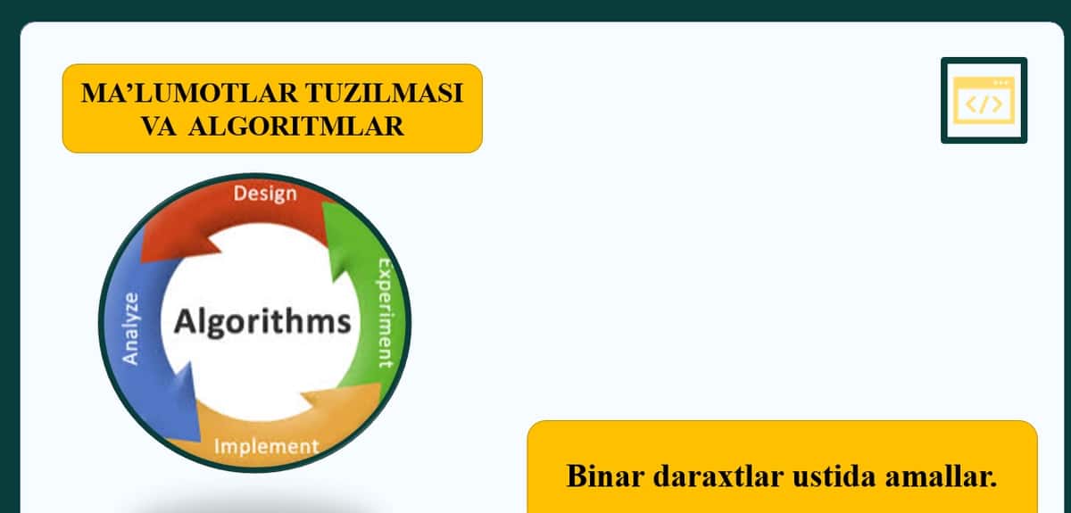 Binar daraxtlar ustida amallar 1
