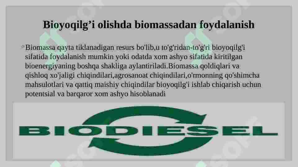 Noan’anaviy usulda Bioyoqilg’I olish texnologiyasi 4