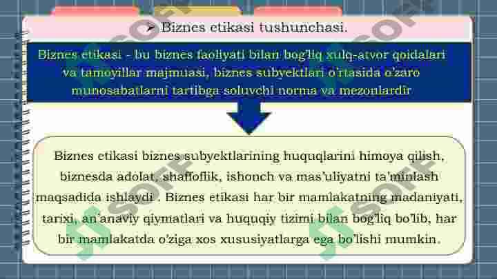 Biznes etikasining oziga xos xususiyatlari 3
