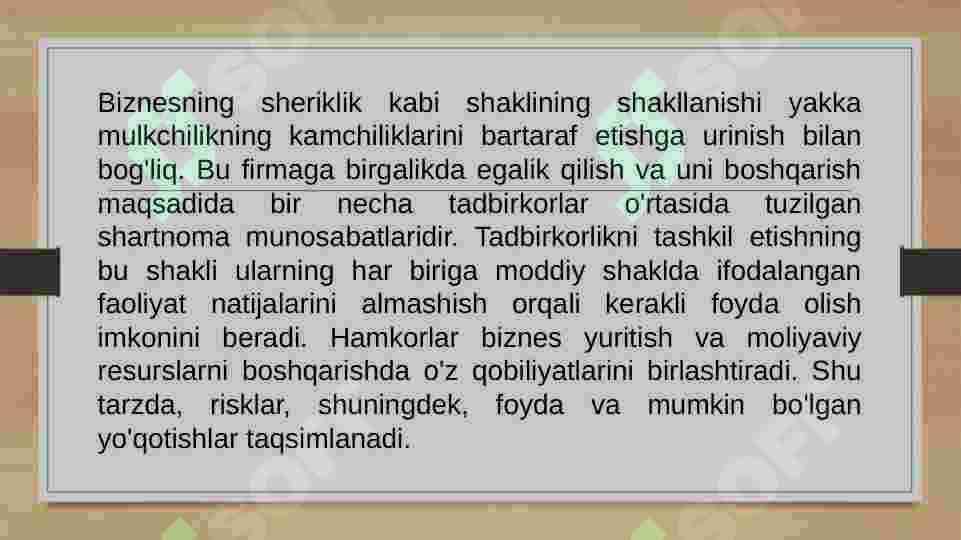 BIZNES MUZOKARALAR STRATEGIYASI 6
