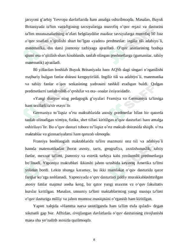 BOLA TARBIYASIDA XORIJIY MAMLAKATLAR TAJRIBASIDAN FOYDALANISHNING METODIK IMKONIYATLARI 8