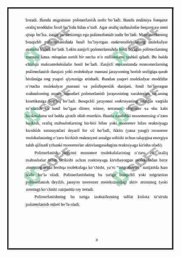 Bosqichli polimerlanish 8