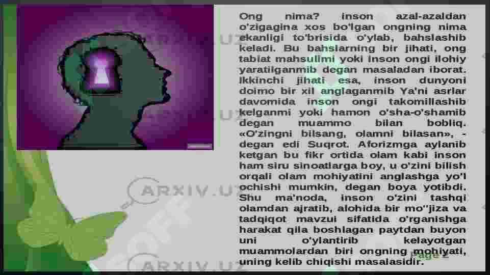 Ong uning kelib chiqishi va mohiyati 3