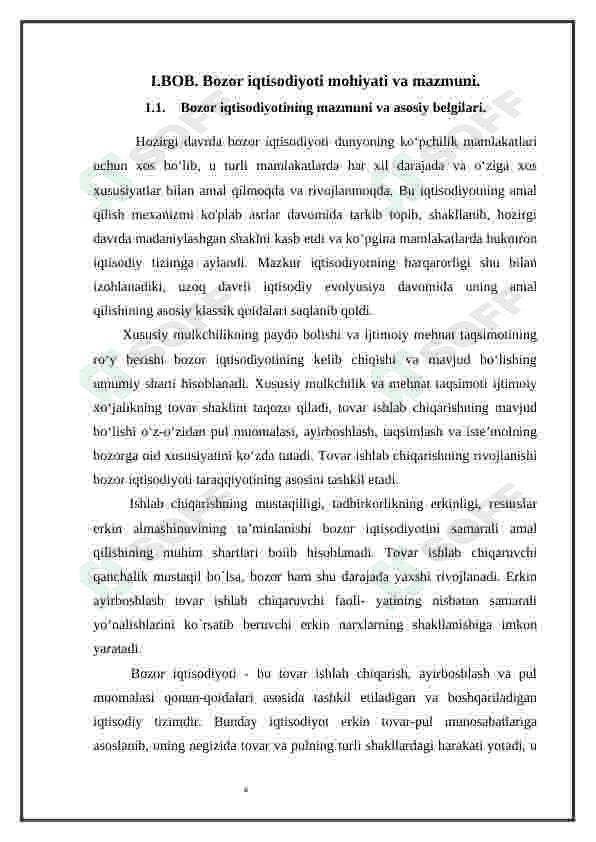 Bozor iqtisodiyotiga o'tishning o'zbek modeli va uning o’ziga xos xususiyatlari 7