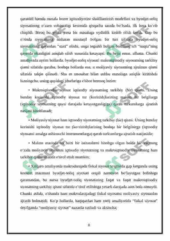 Budjet – soliq siyosati 8