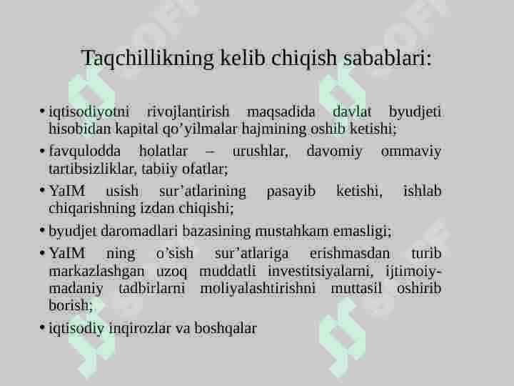 DAVLAT BYUDJETINING HOLATI 4