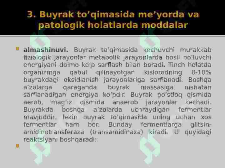 Buyrak biokimyosi 6