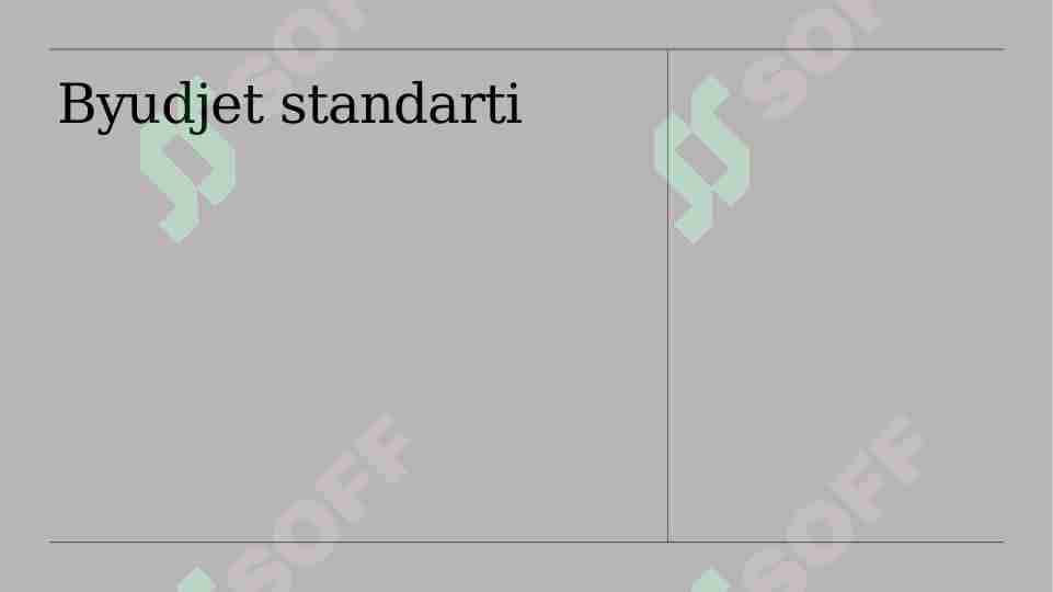 Bydjet standrti