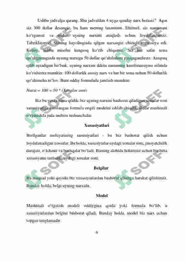 CHIZIQLI REGRESSIYA 6