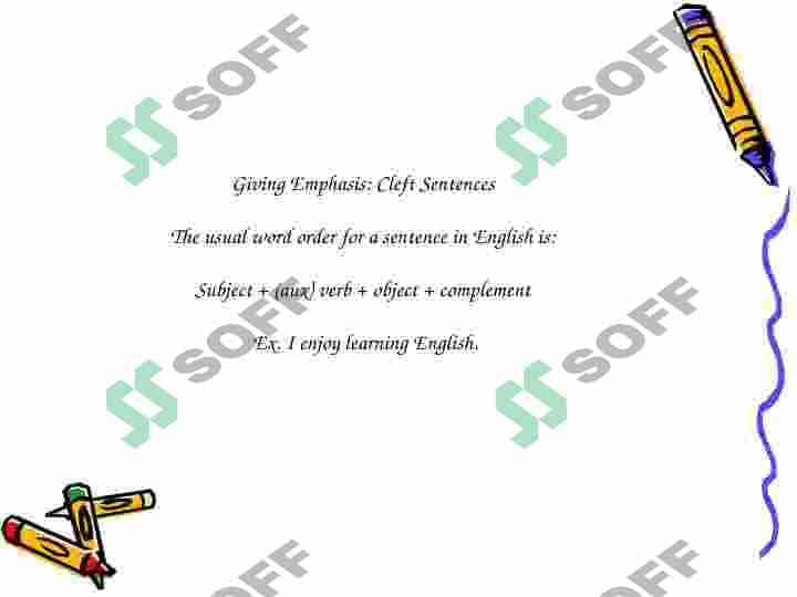 Cleft sentences 3