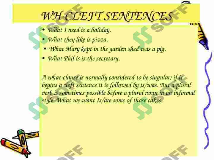 Cleft sentences 4