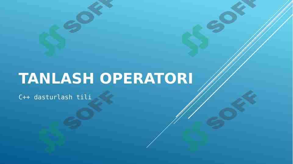 Switch Case: C++ dasturlash tili 1