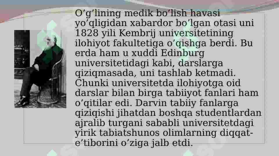 Charlz Darvinning hayoti va faoliyat 3