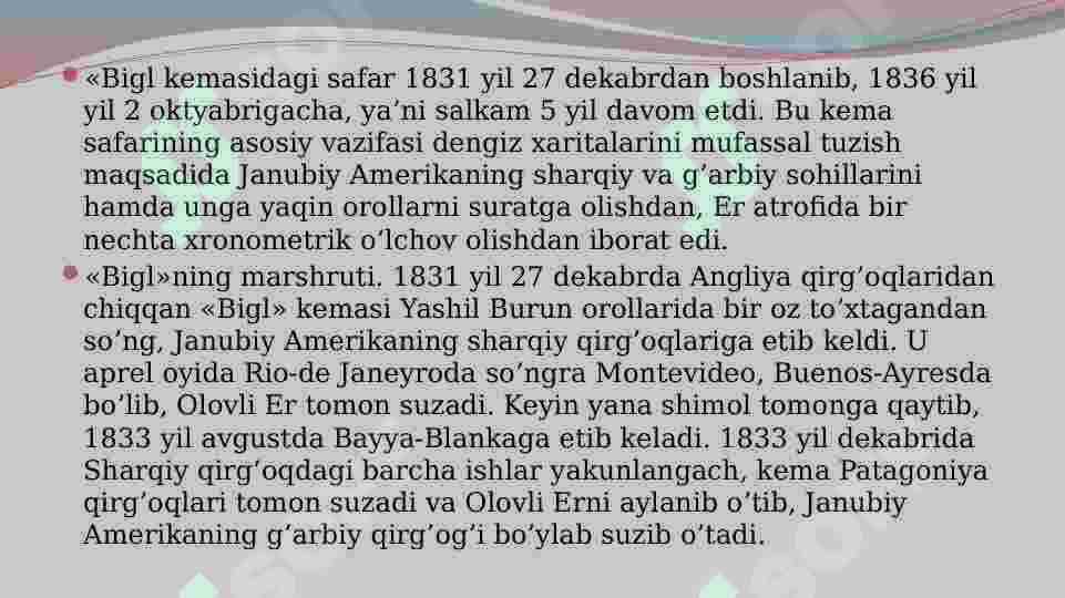 Charlz Darvinning hayoti va faoliyat 6
