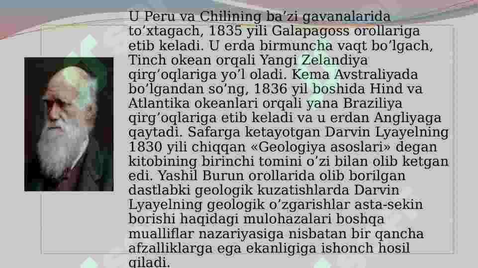 Charlz Darvinning hayoti va faoliyat 7