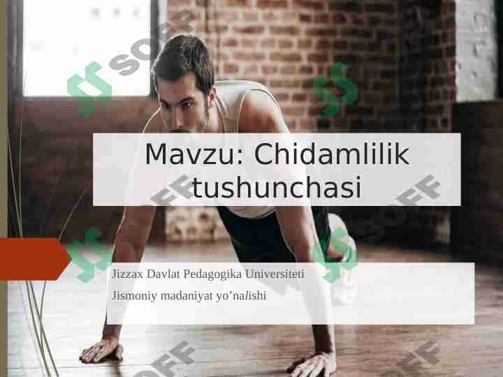 Chidamlilik tushunchasi