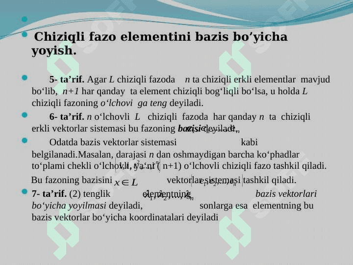 CHIZIQLI FAZO 6
