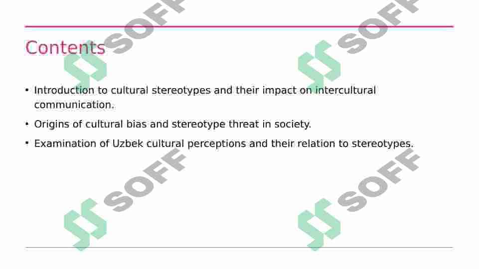 Cultural stereotypes 2