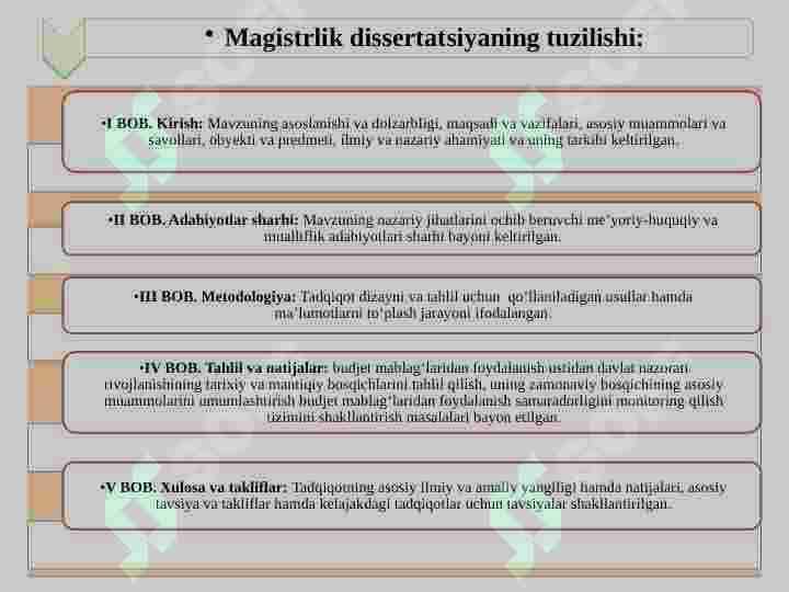 DAVLAT BUDJETI IJROSI TO‘G‘RISIDAGI HISOBOT TAHLILINI TASHKIL ETISH 2